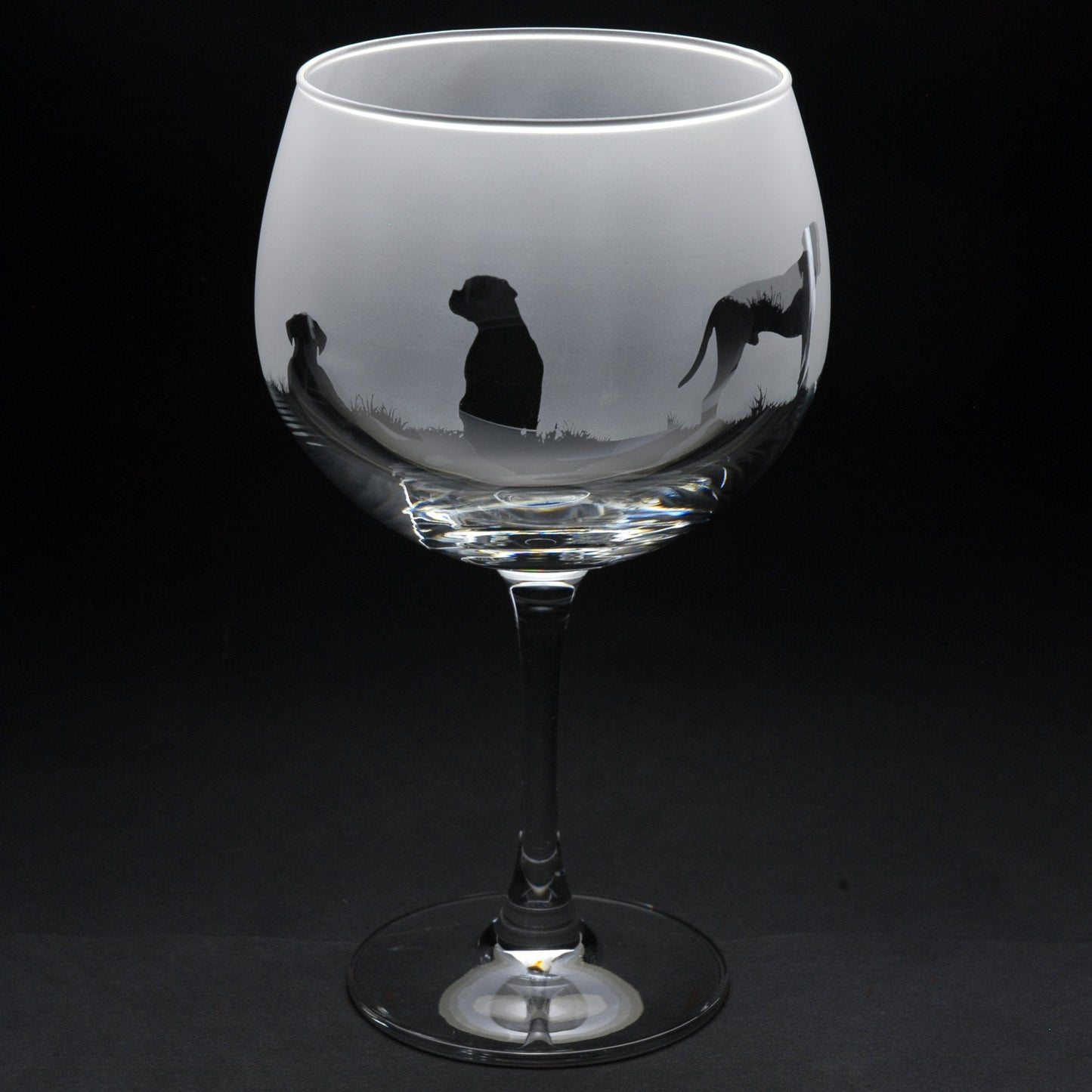 Boxer Dog Gin Cocktail Glass - Hand Etched/Engraved Gift