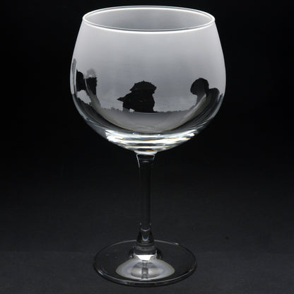 Maltese Dog Gin Cocktail Glass - Hand Etched/Engraved Gift