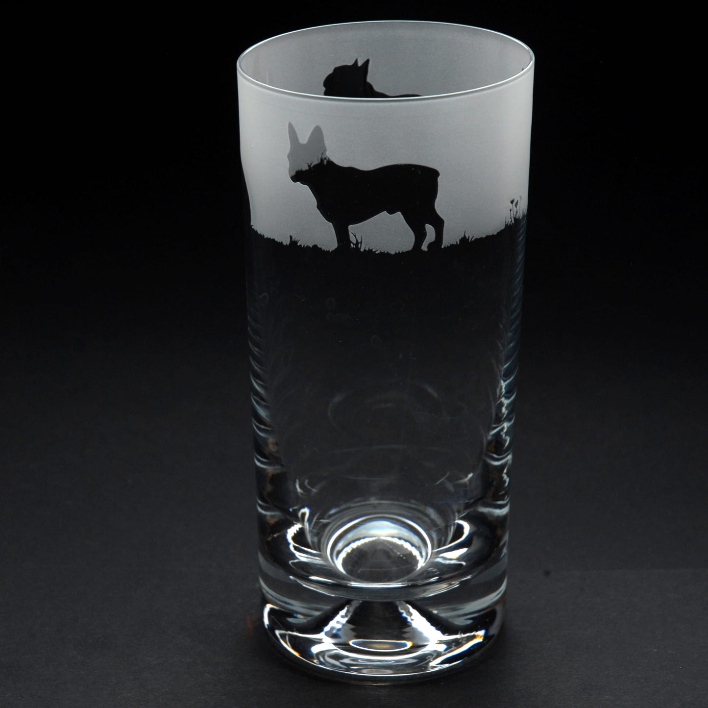 French Bulldog Dog Highball Glass - Hand Etched/Engraved Gift