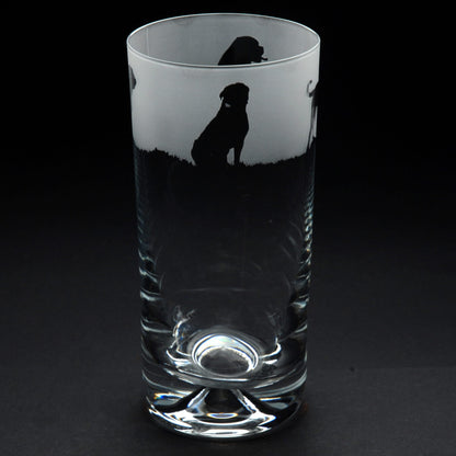 Dogue de Bordeaux Dog Highball Glass - Hand Etched/Engraved Gift