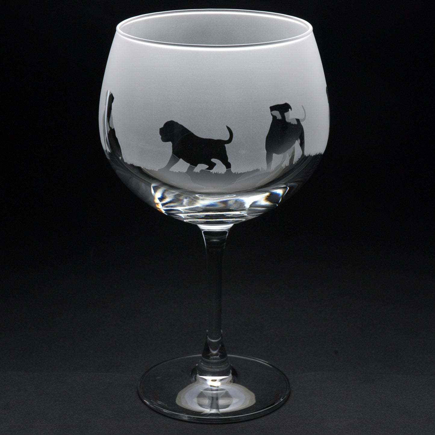 American Bulldog Dog Gin Cocktail Glass - Hand Etched/Engraved Gift