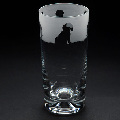 Labradoodle Dog Highball Glass - Hand Etched/Engraved Gift