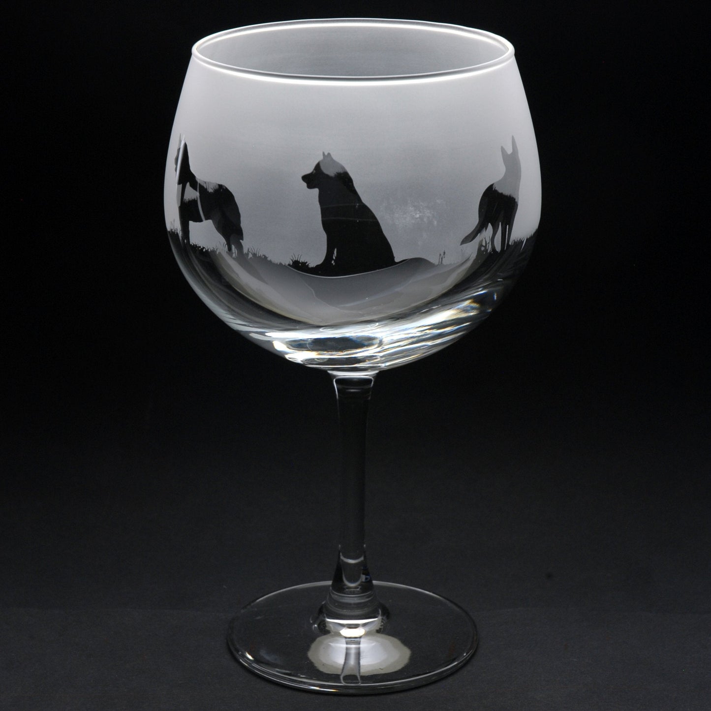 Husky Dog Gin Cocktail Glass - Hand Etched/Engraved Gift