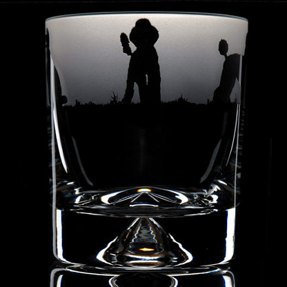 Poodle Dog Whiskey Tumbler Glass - Hand Etched/Engraved Gift