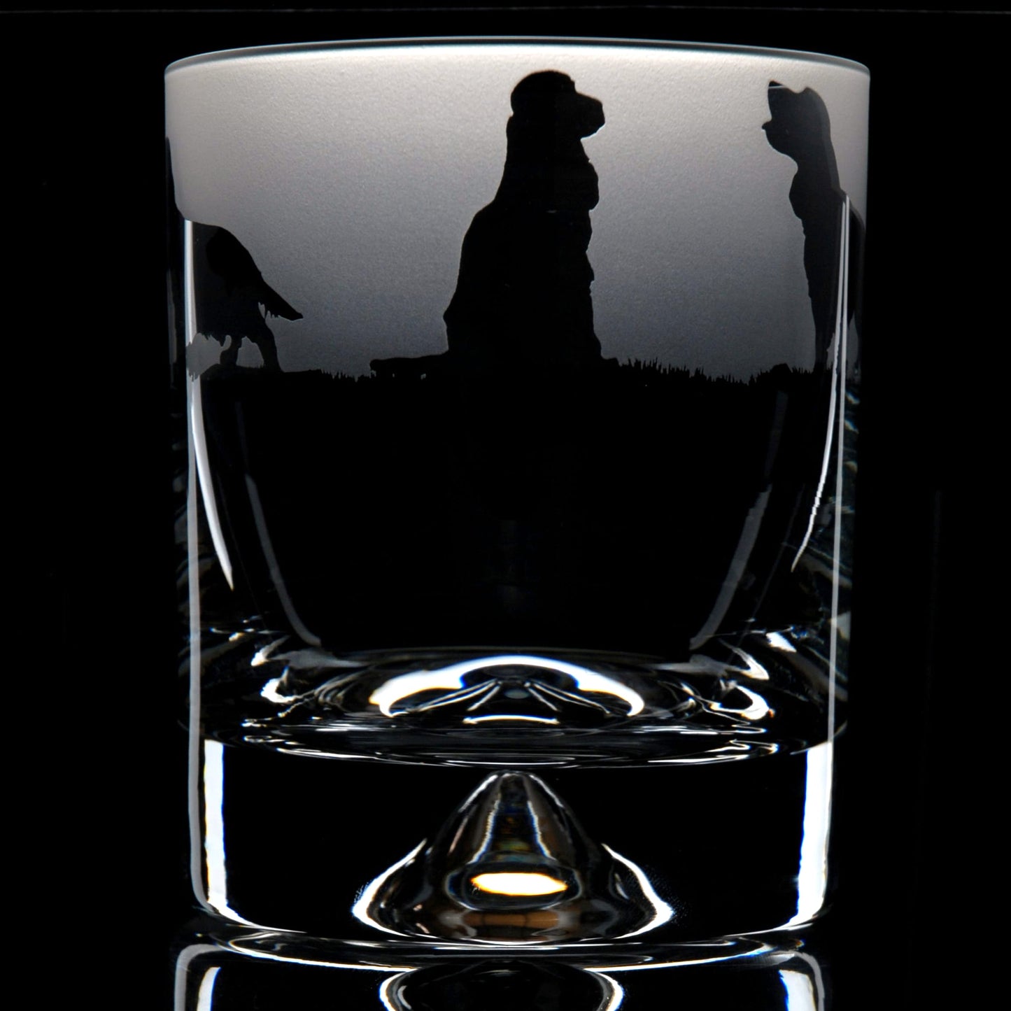 Cocker Spaniel Dog Whiskey Tumbler Glass - Hand Etched/Engraved Gift