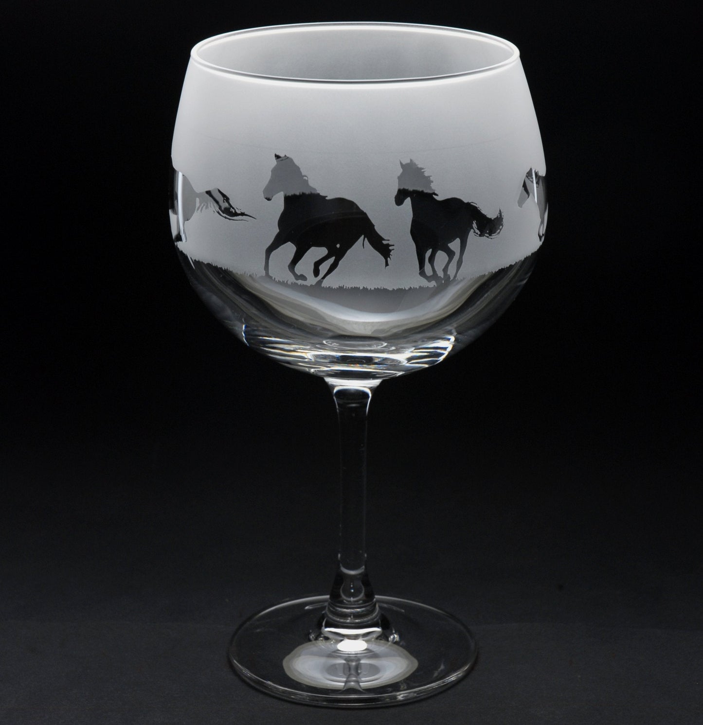 Galloping Horse Gin Cocktail Glass - Hand Etched/Engraved Gift