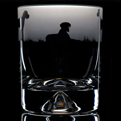 Great Dane Dog Whiskey Tumbler Glass - Hand Etched/Engraved Gift