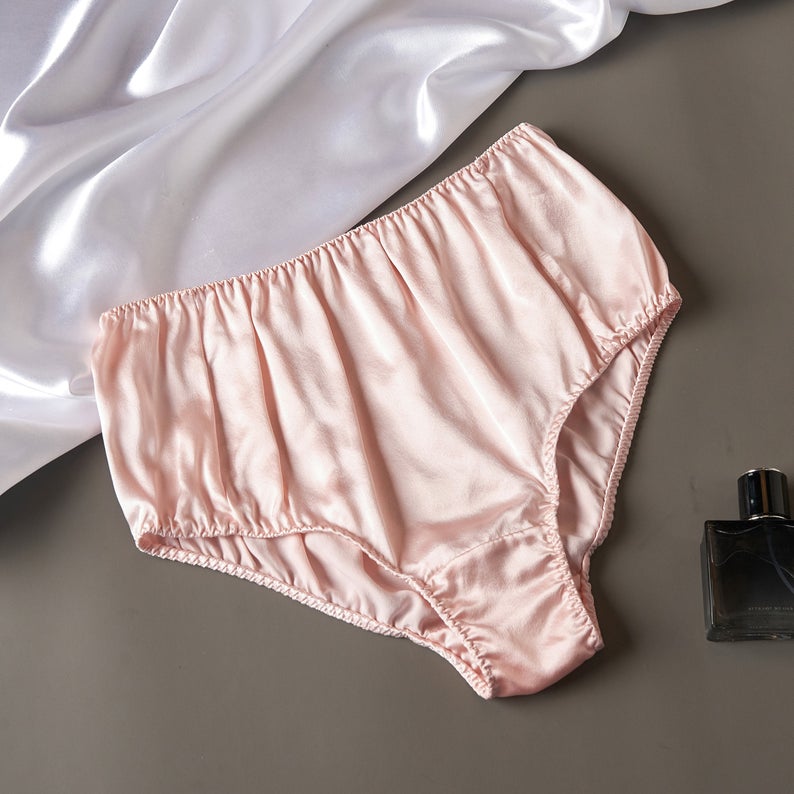 Baby Pink Pure Mulberry Silk French Cut Panties | High Waist | 22 Momme | Float Collection