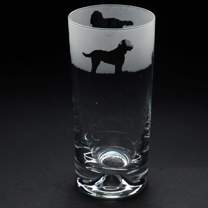 Cockapoo Dog Highball Glass - Hand Etched/Engraved Gift