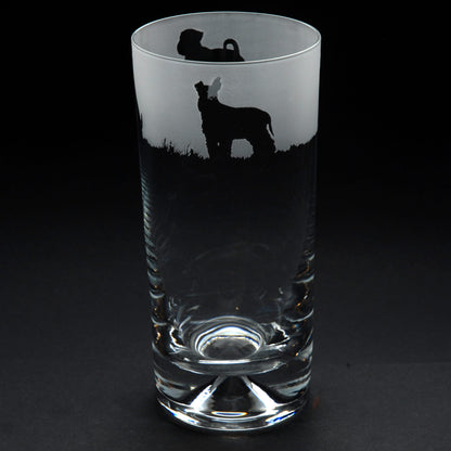 Schnauzer Dog Highball Glass - Hand Etched/Engraved Gift