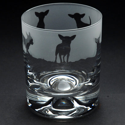 Cavalier King Charles Dog Whiskey Tumbler Glass - Hand Etched/Engraved Gift