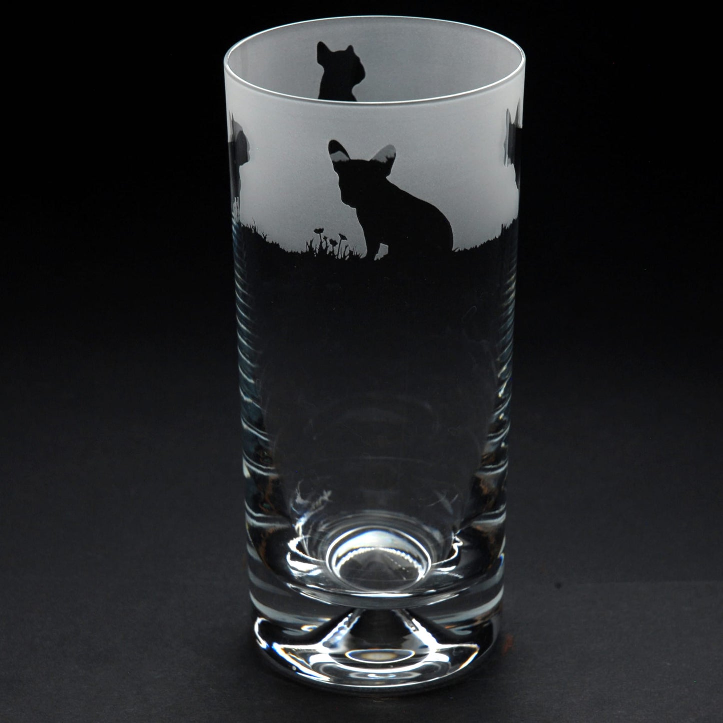 French Bulldog Dog Highball Glass - Hand Etched/Engraved Gift