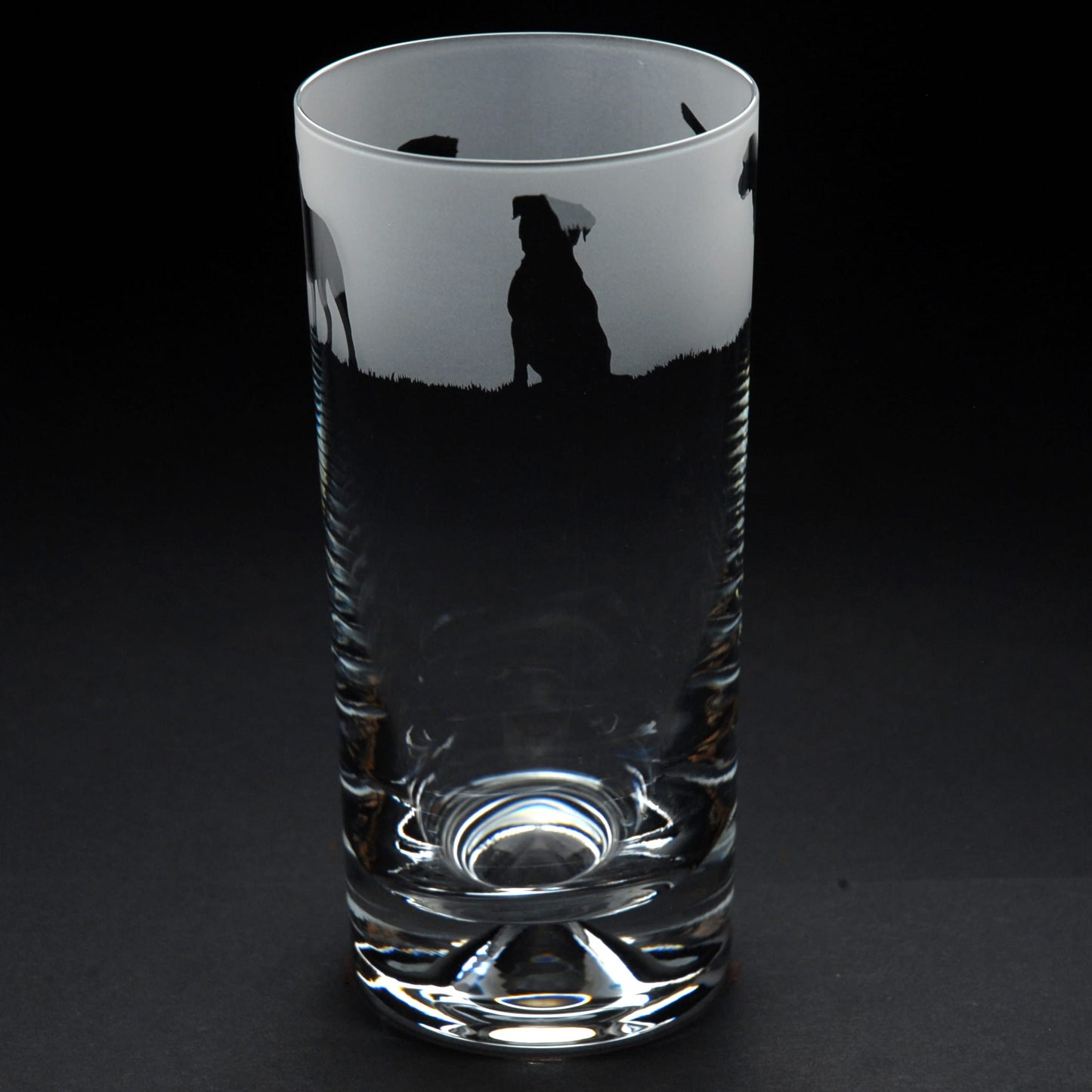 Border Terrier Dog Highball Glass - Hand Etched/Engraved Gift