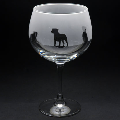 Border Terrier Dog Gin Cocktail Glass - Hand Etched/Engraved Gift