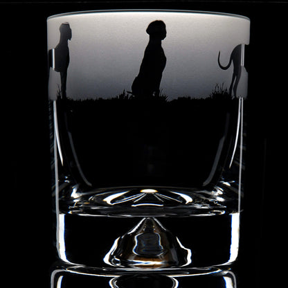 Great Dane Dog Whiskey Tumbler Glass - Hand Etched/Engraved Gift