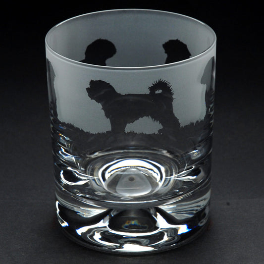 Maltese Dog Whiskey Tumbler Glass - Hand Etched/Engraved Gift