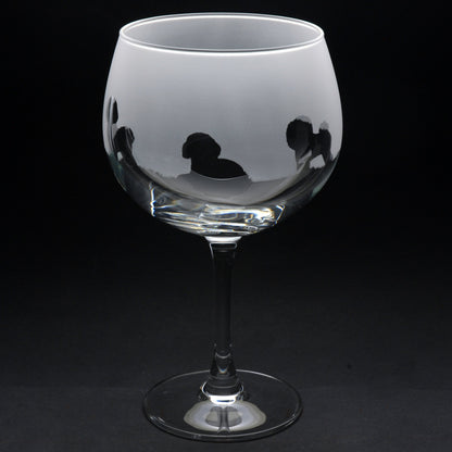 Bichon Frise Dog Gin Cocktail Glass - Hand Etched/Engraved Gift