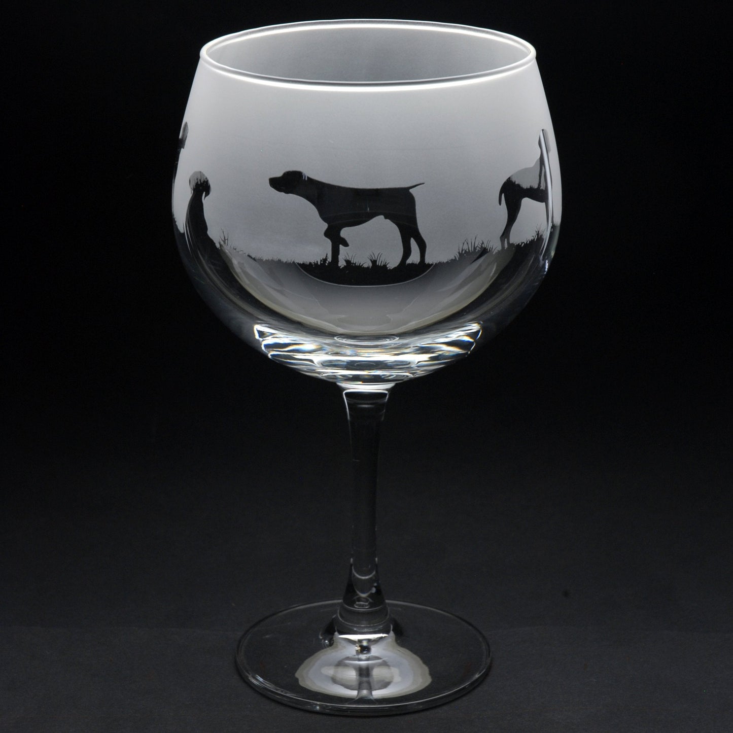 Pointer Dog Gin Cocktail Glass - Hand Etched/Engraved Gift