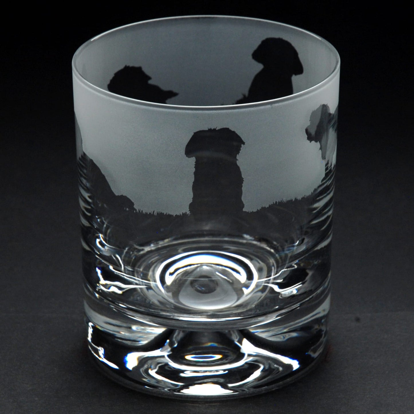 Maltese Dog Whiskey Tumbler Glass - Hand Etched/Engraved Gift