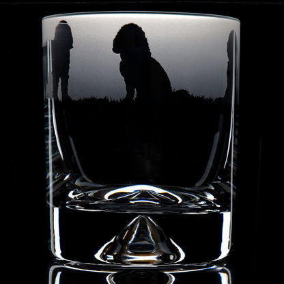 Cockapoo Dog Whiskey Tumbler Glass - Hand Etched/Engraved Gift