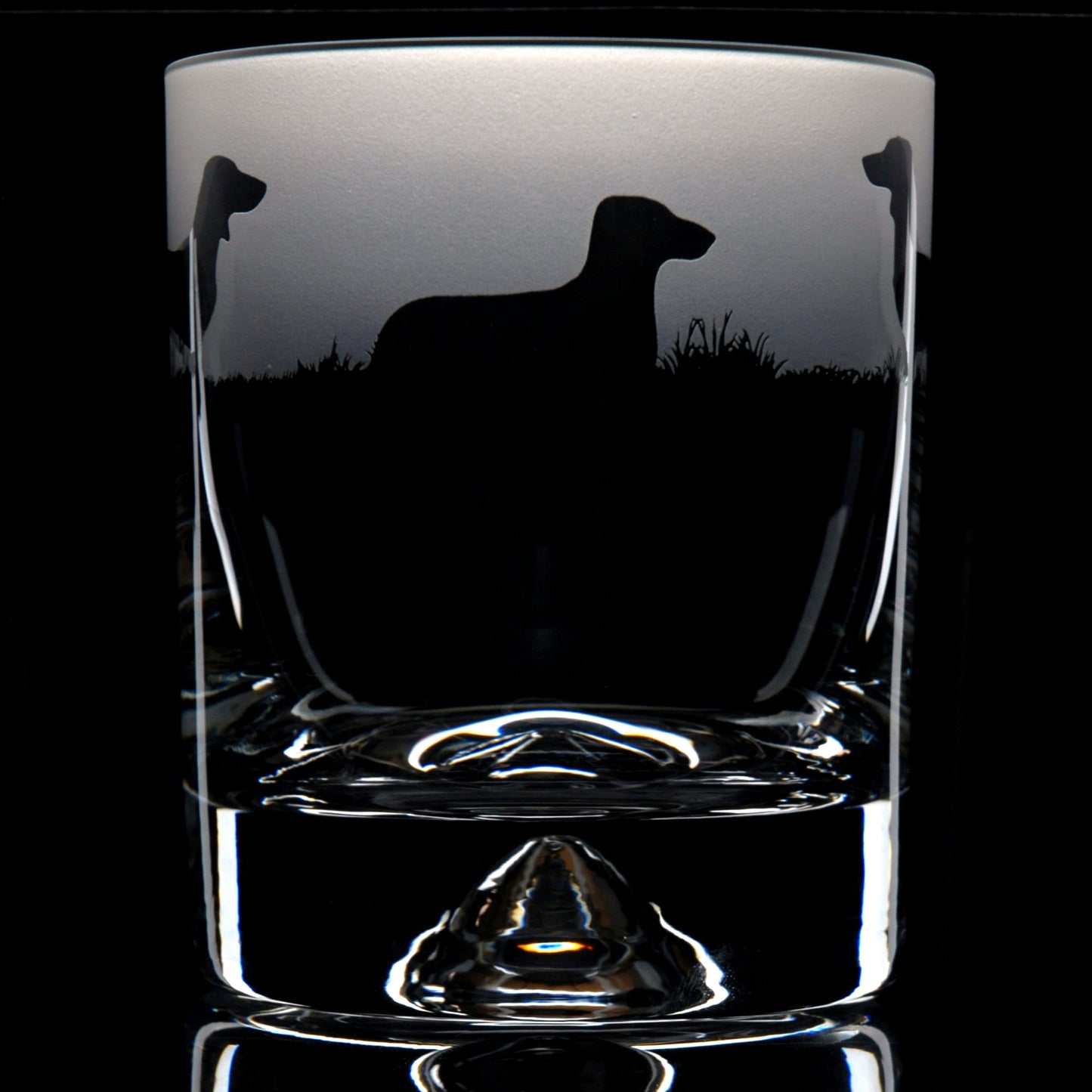 Dachshund Dog Whiskey Tumbler Glass - Hand Etched/Engraved Gift