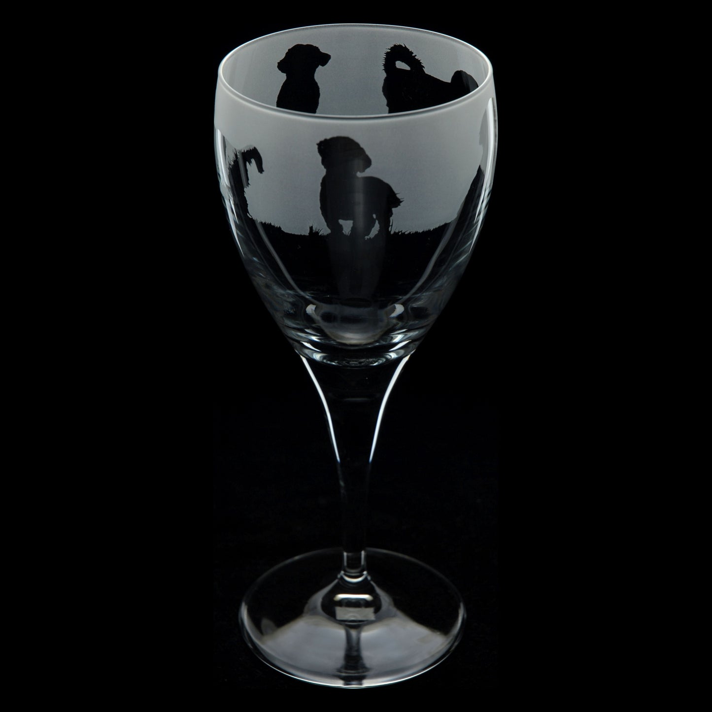 Shih Tzu Dog Crystal Wine Glass - Hand Etched/Engraved Gift