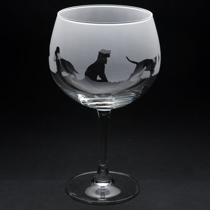 Cocker Spaniel Dog Gin Cocktail Glass - Hand Etched/Engraved Gift