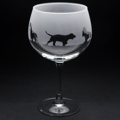 Cocker Spaniel Dog Gin Cocktail Glass - Hand Etched/Engraved Gift