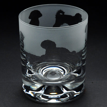 Maltese Dog Whiskey Tumbler Glass - Hand Etched/Engraved Gift