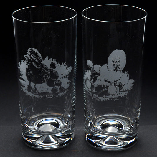 Poodle Dog Highball Glass - Hand Etched/Engraved Gift