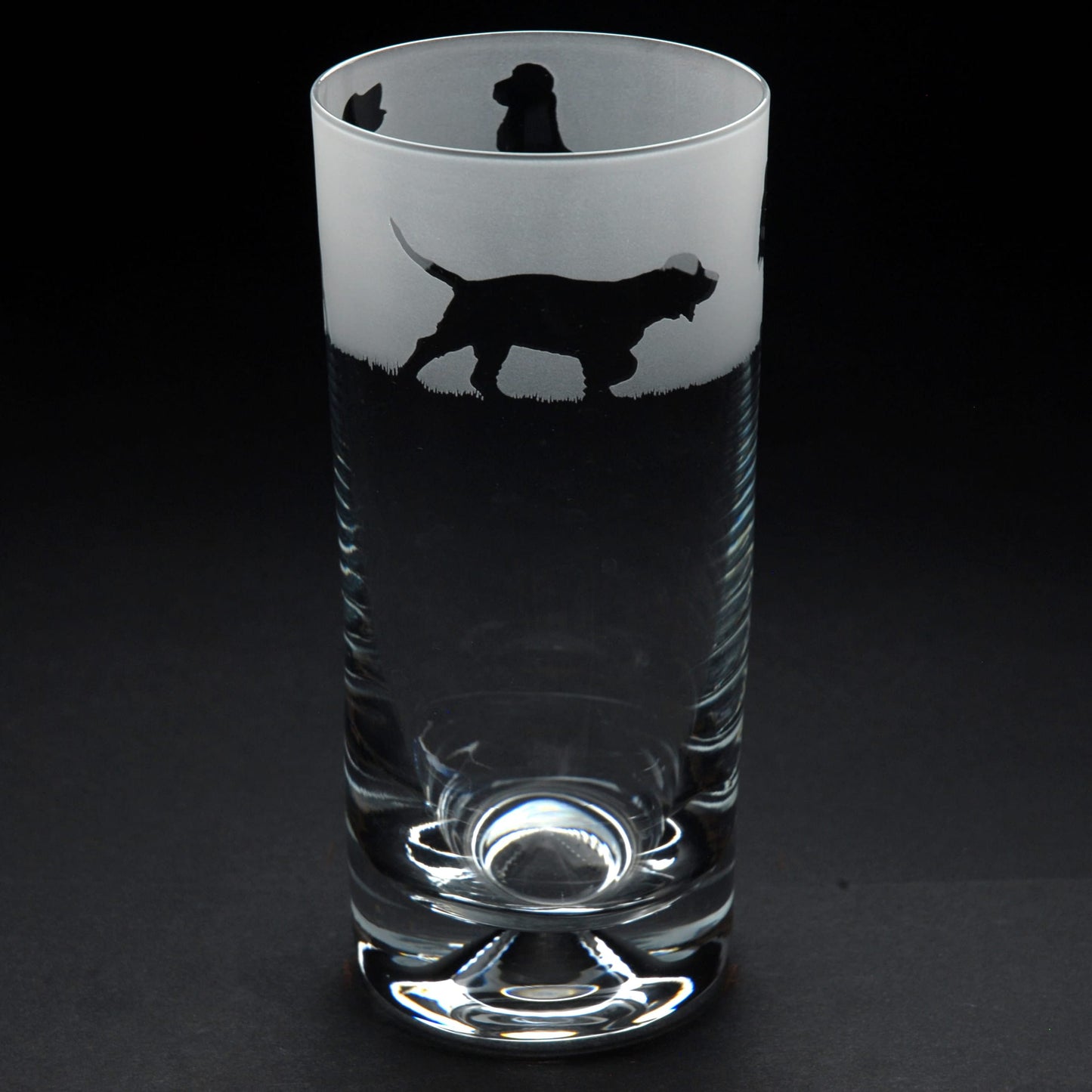 Cocker Spaniel Dog Highball Glass - Hand Etched/Engraved Gift