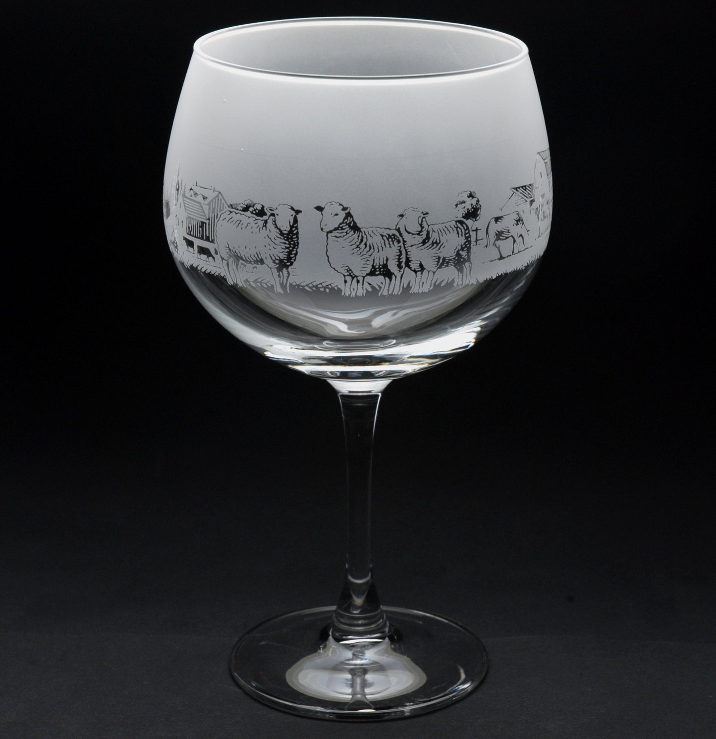 Farm Animals Gin Cocktail Glass - Hand Etched/Engraved Gift