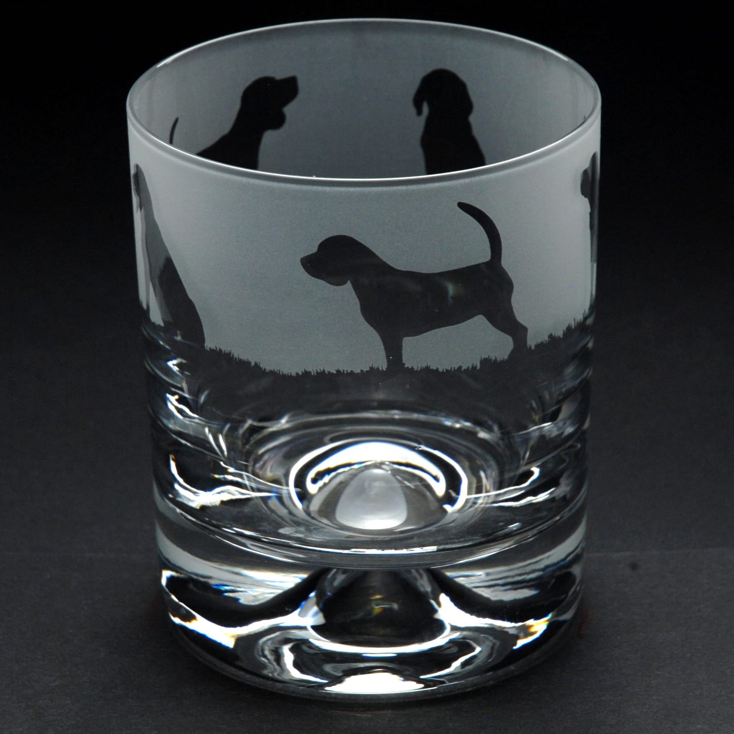 Beagle Dog Whiskey Tumbler Glass - Hand Etched/Engraved Gift