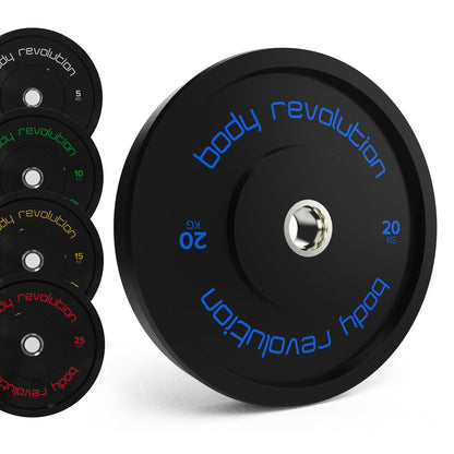 Body Revolution Olympic Bumper Plates (Black)