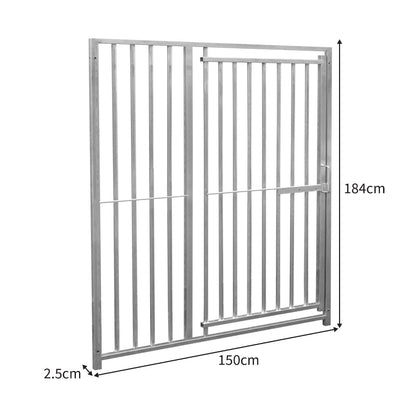 1.5m Dog Run Panel With Door – 8cm Bar Spacing