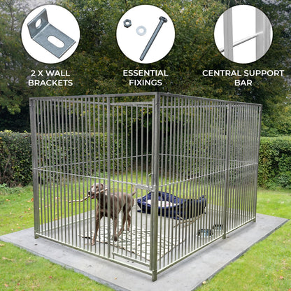 2m Dog Run Panel - 8cm Bar Spacing