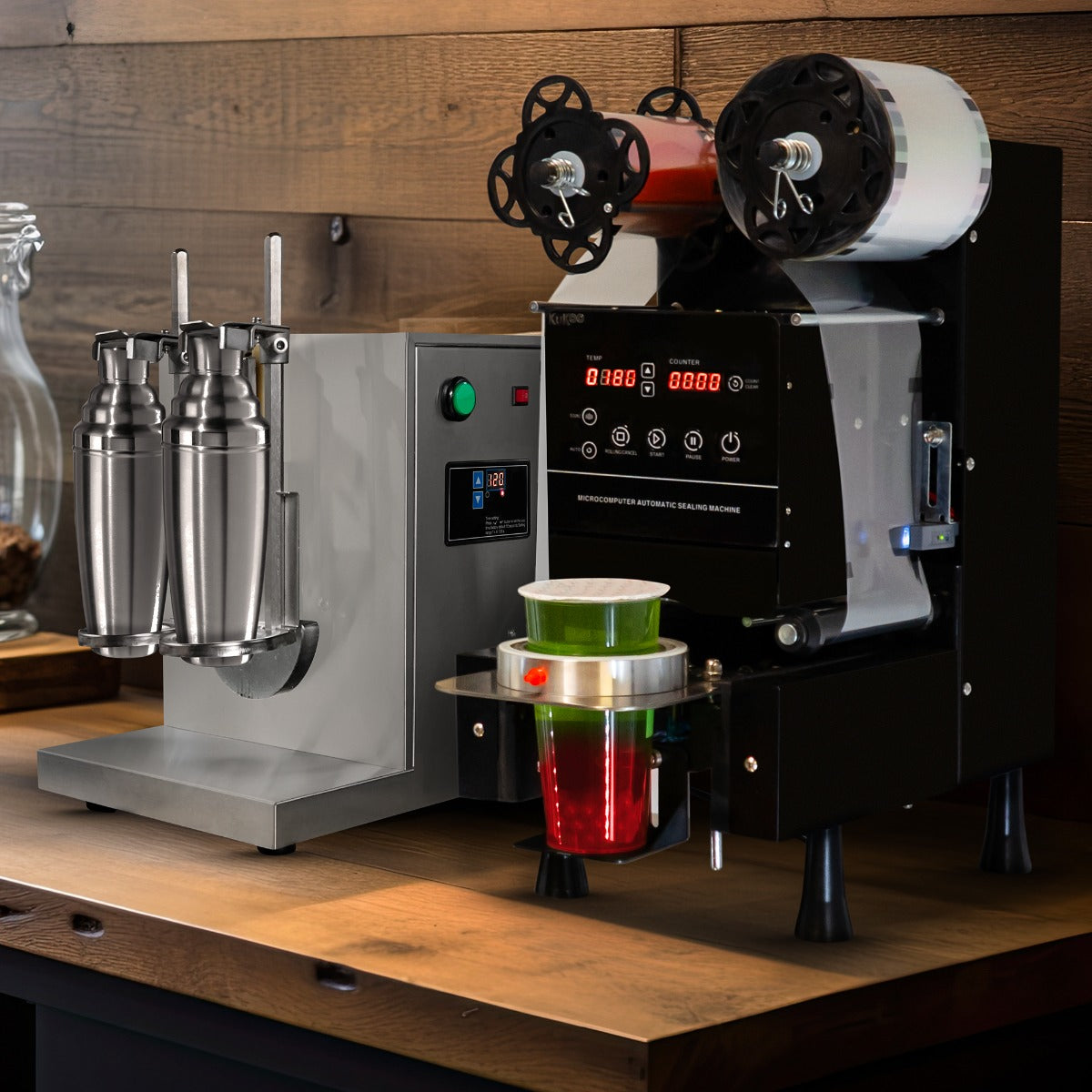 Automatic Cup Sealing Machine & Bubble Tea Shaker