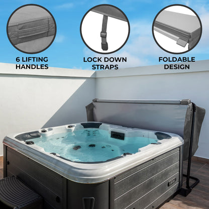 2.2m Hot Tub Spa Cover - Grey