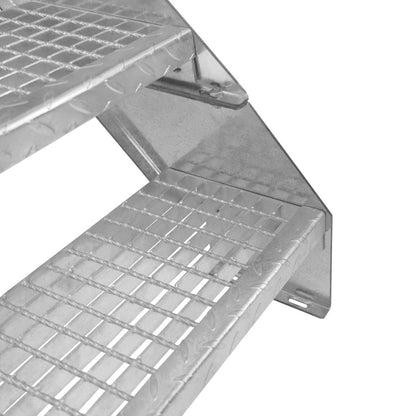 Adjustable 9 Section Galvanised Staircase - 600mm Wide