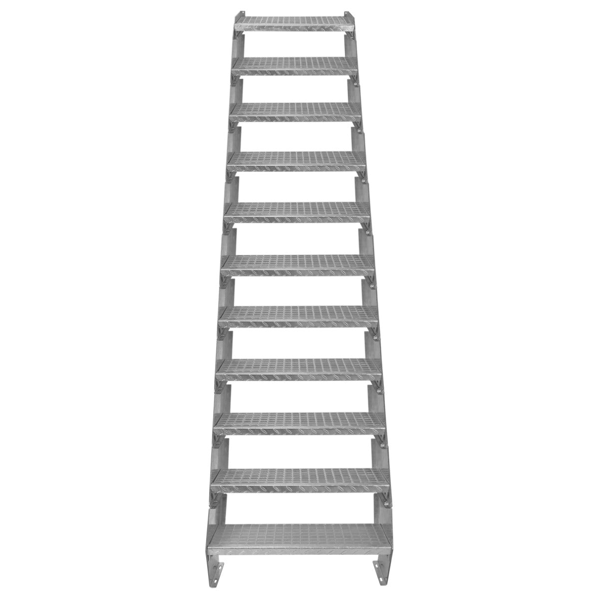 Adjustable 11 Section Galvanised Staircase - 600mm Wide