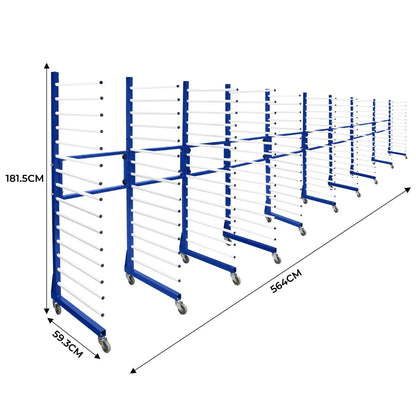 Combi Spray Drying Rack Trolley x 5 & 4 Connectors