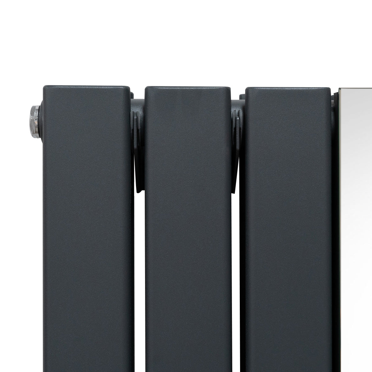 Flat Mirror Radiator - 1800mm x 425mm - Anthracite Grey