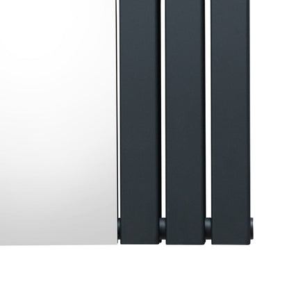 Flat Mirror Radiator - 1800mm x 425mm - Anthracite Grey