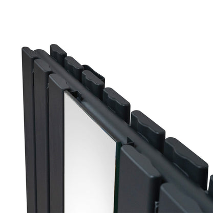 Flat Mirror Radiator - 1800mm x 425mm - Anthracite Grey