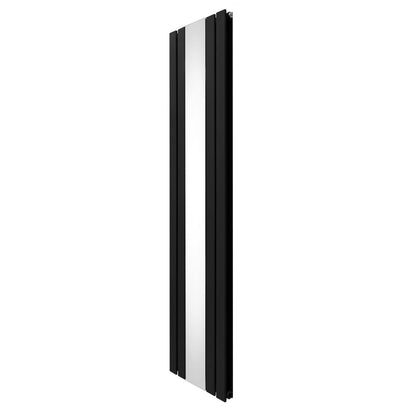 Flat Mirror Radiator - 1800mm x 425mm - Black