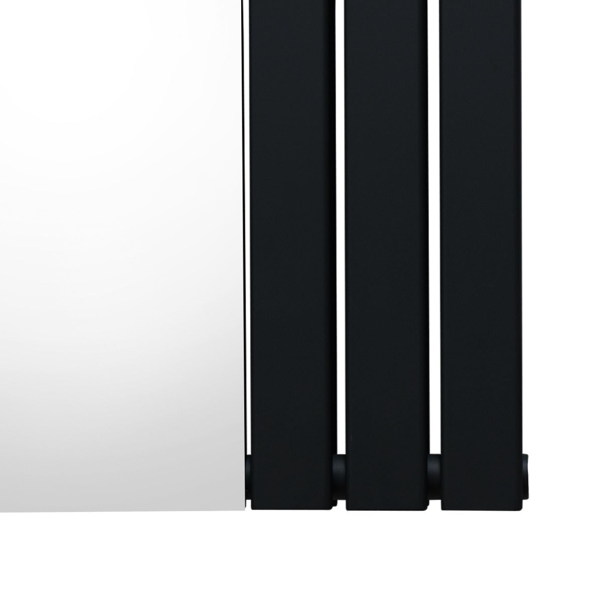 Flat Mirror Radiator - 1800mm x 425mm - Black