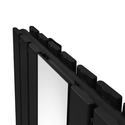 Flat Mirror Radiator - 1800mm x 425mm - Black