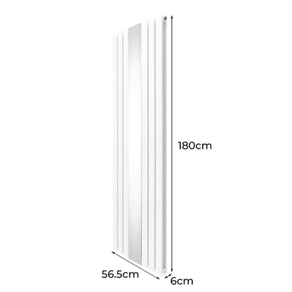 Flat Mirror Radiator - 1800mm x 565mm - White