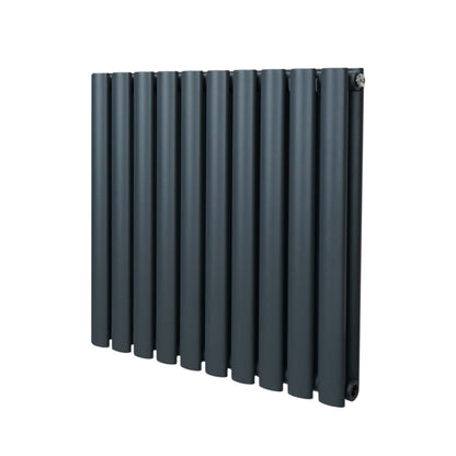 Oval Column Radiator – 600mm x 600mm - Anthracite Grey