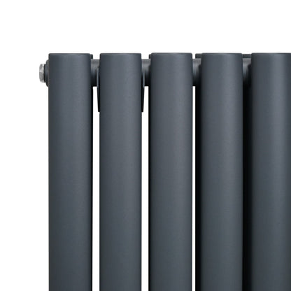 Oval Column Radiator – 600mm x 600mm - Anthracite Grey